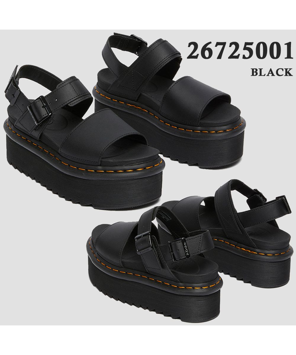 ドクターマーチン Dr.Martens レディース サンダル VOSS QUAD 26725001,ブラック