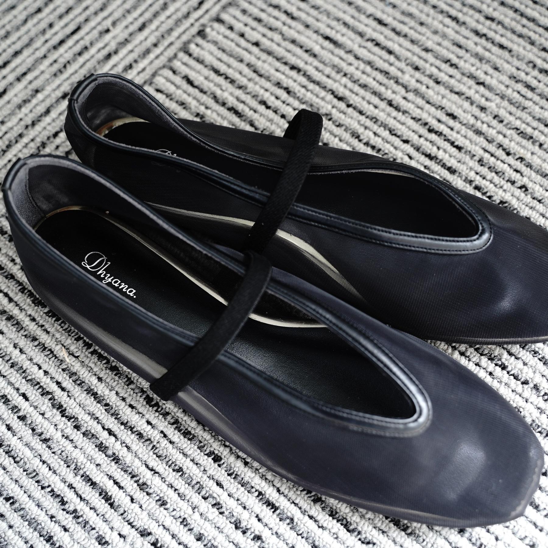 ドレステリア DRESSTERIOR Dhyana．（ディアナドット）別注メッシュ シアー バレエシューズ （ブラック(019)） ブラック(019)