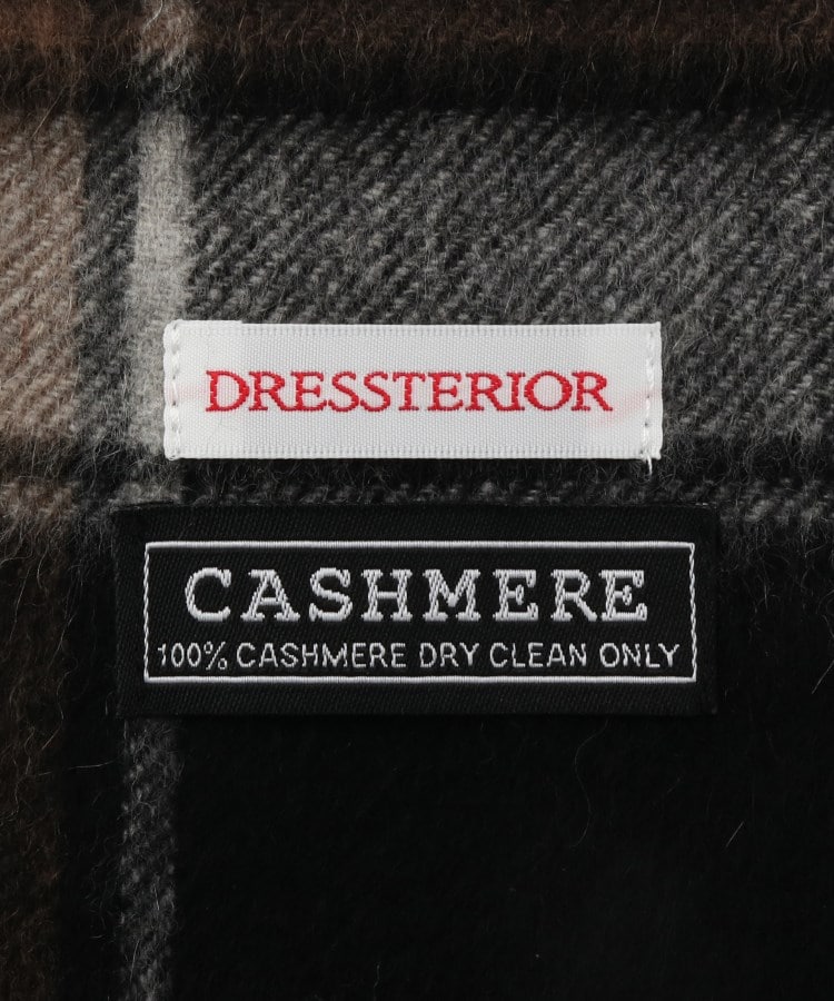 ドレステリア DRESSTERIOR カシミヤチェックマフラー （ブラック(219)） ブラック(219)