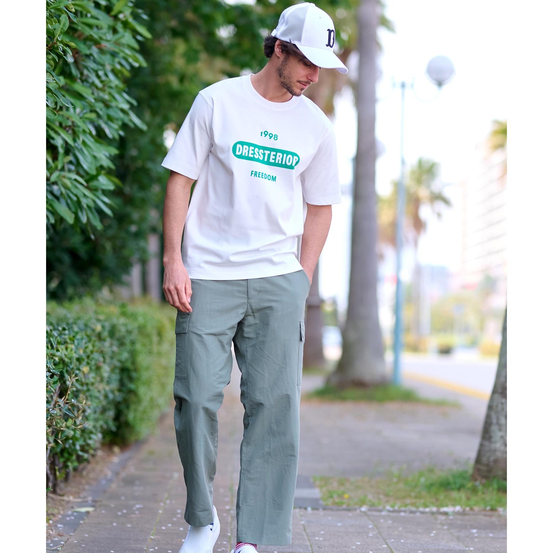 ドレステリア DRESSTERIOR 【接触冷感／抗菌防臭／消臭】ICE CLEAR COTTON 大阪ルクア&EC限定 ロゴT （ブラック(019)） ブラック(019)