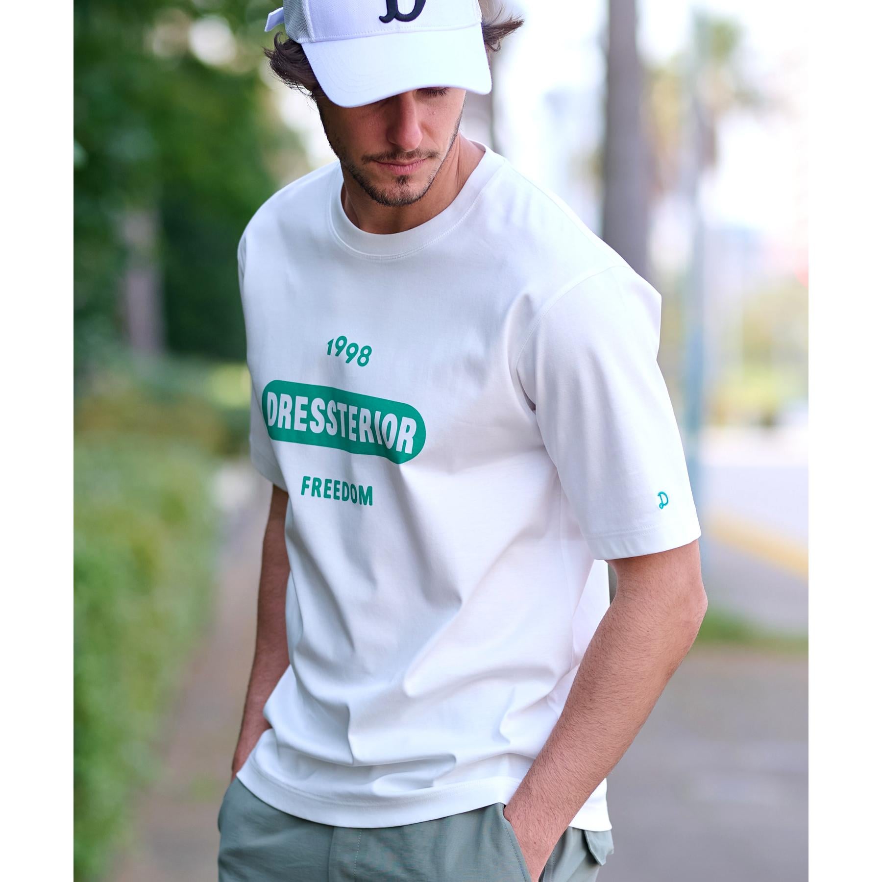 ドレステリア DRESSTERIOR 【接触冷感／抗菌防臭／消臭】ICE CLEAR COTTON 大阪ルクア&EC限定 ロゴT （ブラック(019)） ブラック(019)