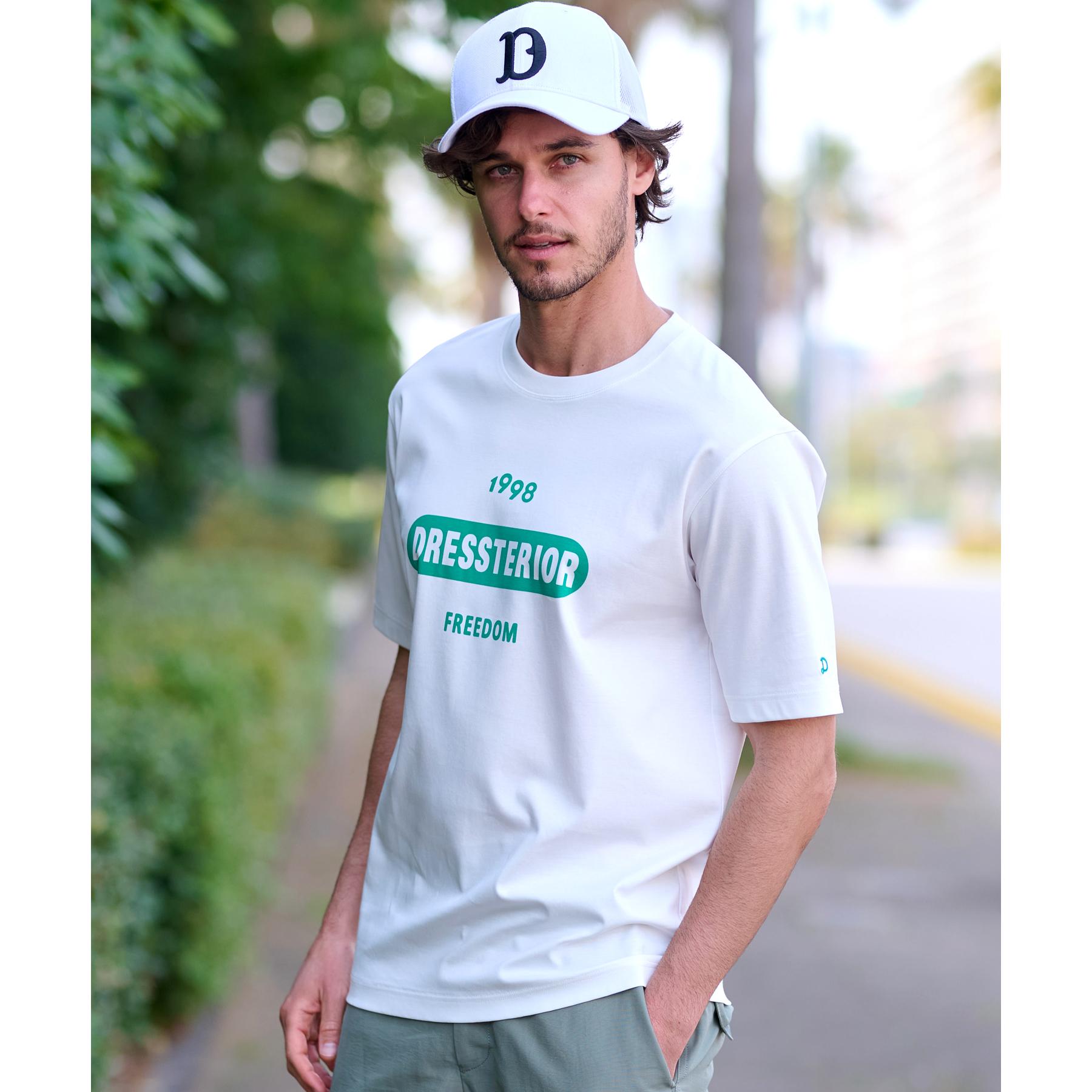 ドレステリア DRESSTERIOR 【接触冷感／抗菌防臭／消臭】ICE CLEAR COTTON 大阪ルクア&EC限定 ロゴT （ブラック(019)） ブラック(019)