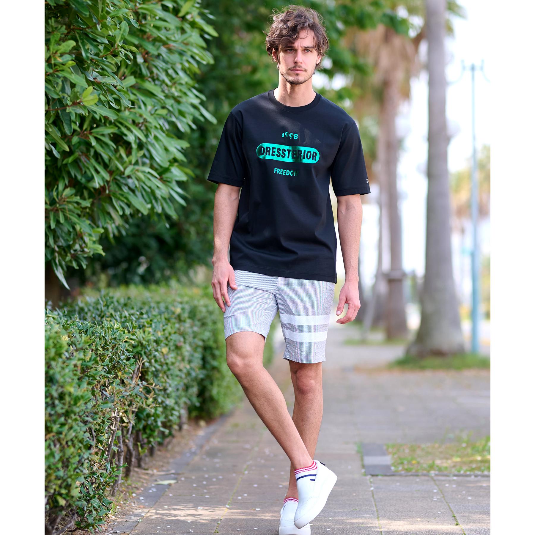 ドレステリア DRESSTERIOR 【接触冷感／抗菌防臭／消臭】ICE CLEAR COTTON 大阪ルクア&EC限定 ロゴT （ブラック(019)） ブラック(019)