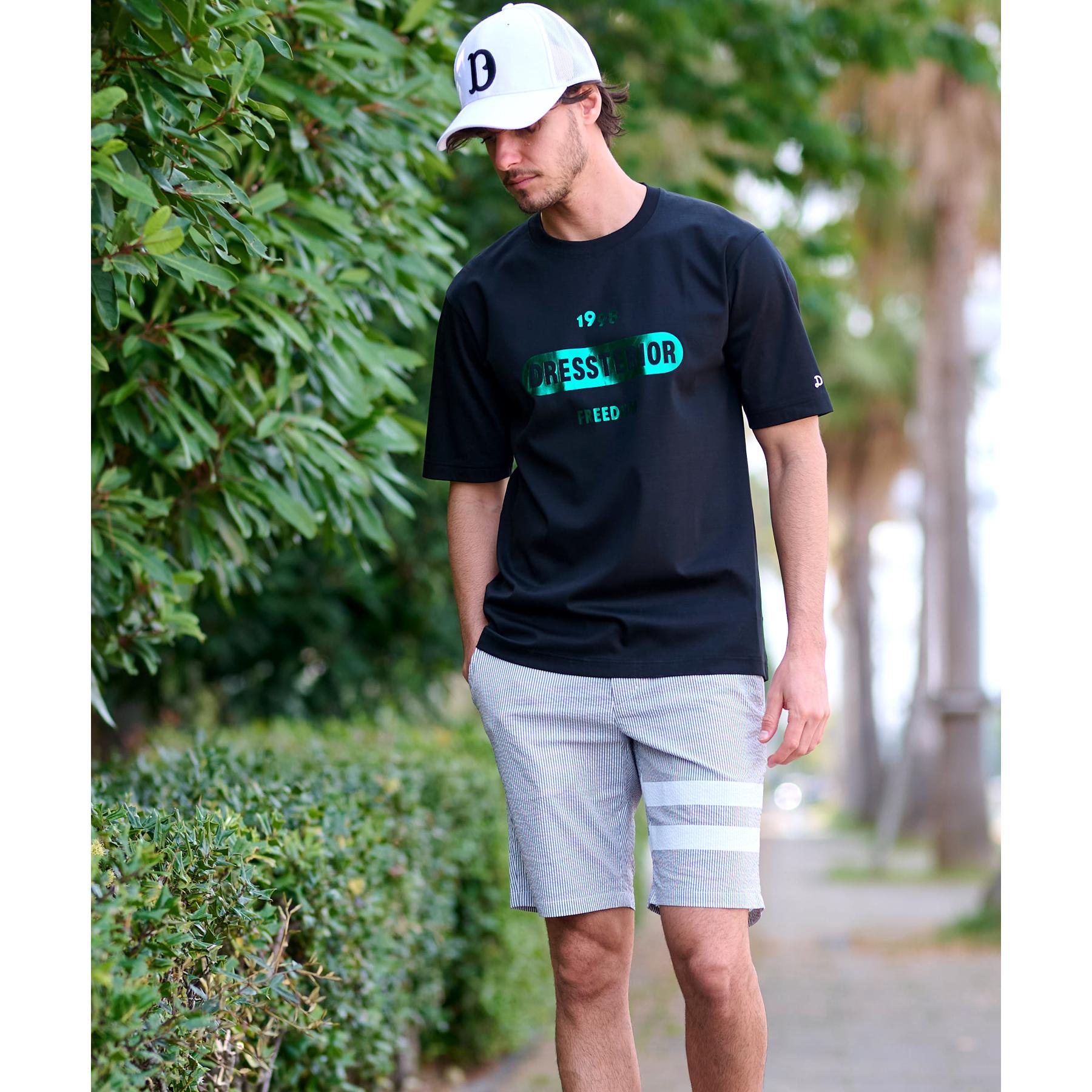 ドレステリア DRESSTERIOR 【接触冷感／抗菌防臭／消臭】ICE CLEAR COTTON 大阪ルクア&EC限定 ロゴT （ブラック(019)） ブラック(019)