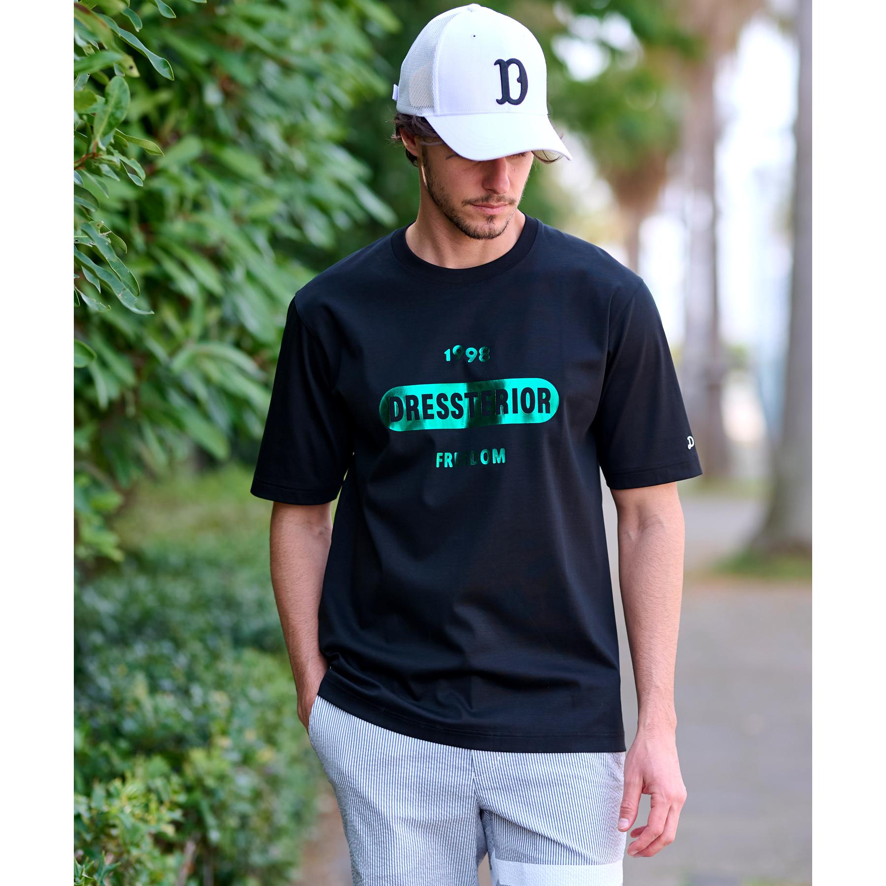 ドレステリア DRESSTERIOR 【接触冷感／抗菌防臭／消臭】ICE CLEAR COTTON 大阪ルクア&EC限定 ロゴT （ブラック(019)） ブラック(019)