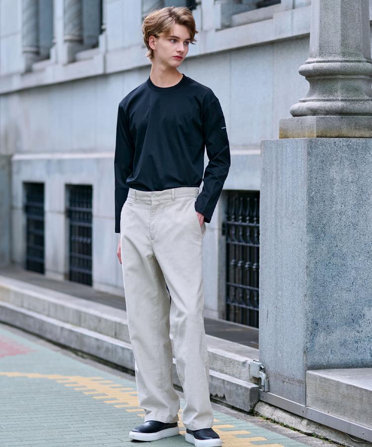 ドレステリア DRESSTERIOR 【接触冷感／抗菌防臭／消臭】ICE CLEAR COTTON クルーネックロンT （ホワイト(001)） ホワイト(001)