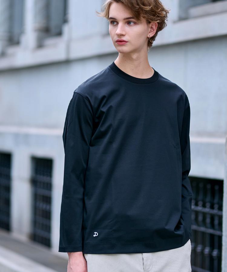 ドレステリア DRESSTERIOR 【接触冷感／抗菌防臭／消臭】ICE CLEAR COTTON クルーネックロンT （ホワイト(001)） ホワイト(001)