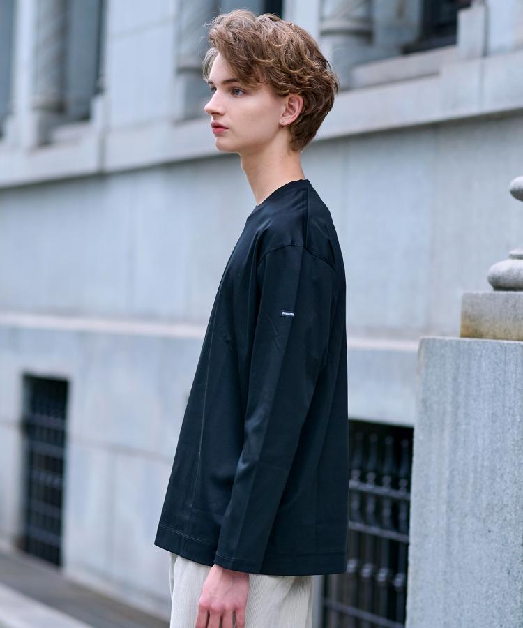 ドレステリア DRESSTERIOR 【接触冷感／抗菌防臭／消臭】ICE CLEAR COTTON クルーネックロンT （ホワイト(001)） ホワイト(001)