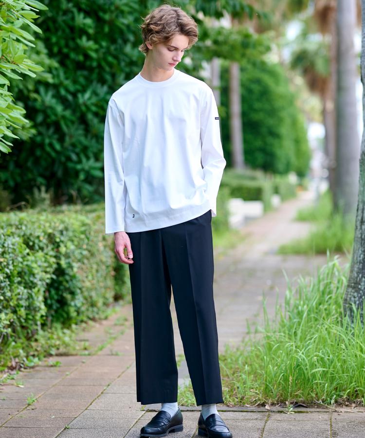 ドレステリア DRESSTERIOR 【接触冷感／抗菌防臭／消臭】ICE CLEAR COTTON クルーネックロンT （ホワイト(001)） ホワイト(001)