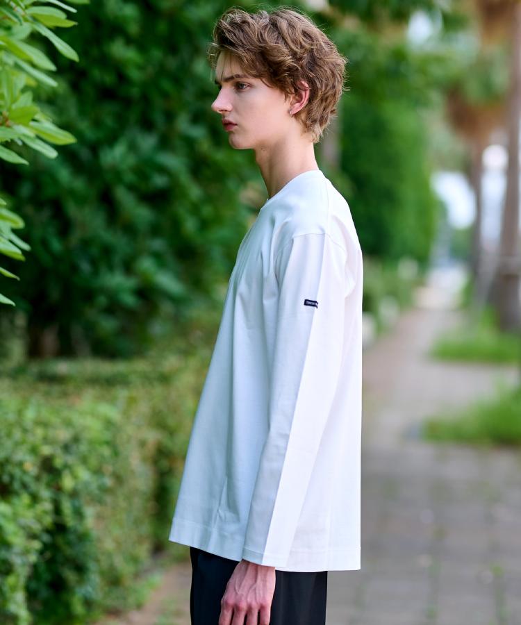 ドレステリア DRESSTERIOR 【接触冷感／抗菌防臭／消臭】ICE CLEAR COTTON クルーネックロンT （ホワイト(001)） ホワイト(001)
