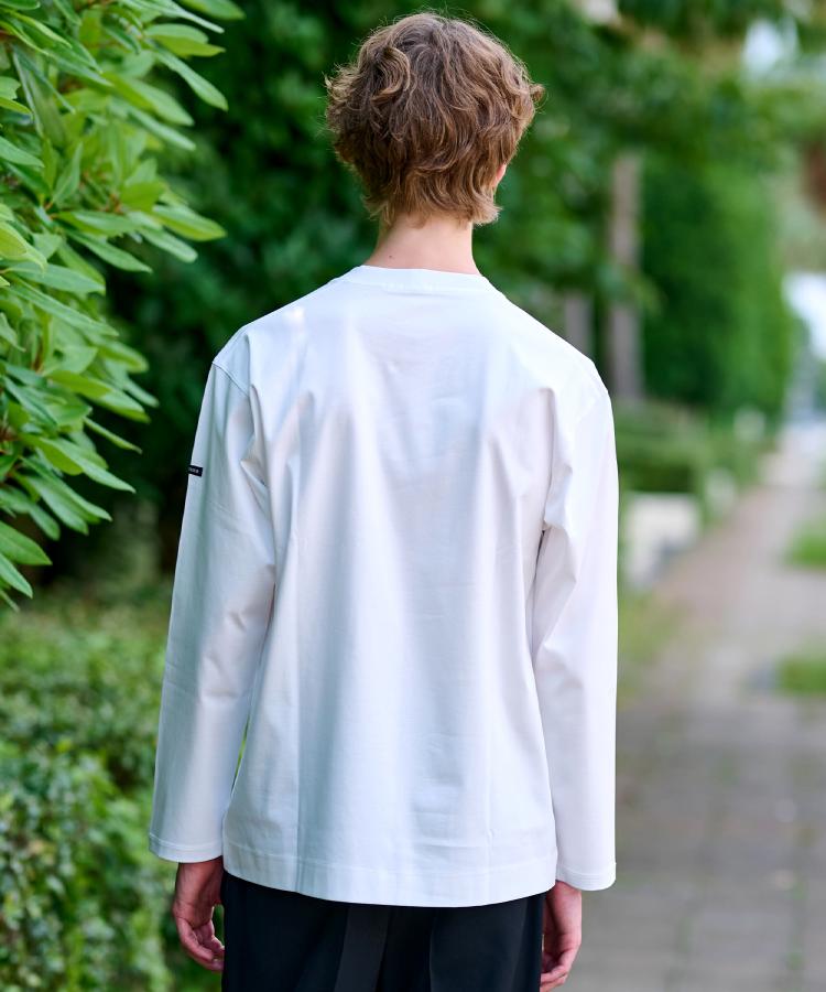 ドレステリア DRESSTERIOR 【接触冷感／抗菌防臭／消臭】ICE CLEAR COTTON クルーネックロンT （ホワイト(001)） ホワイト(001)