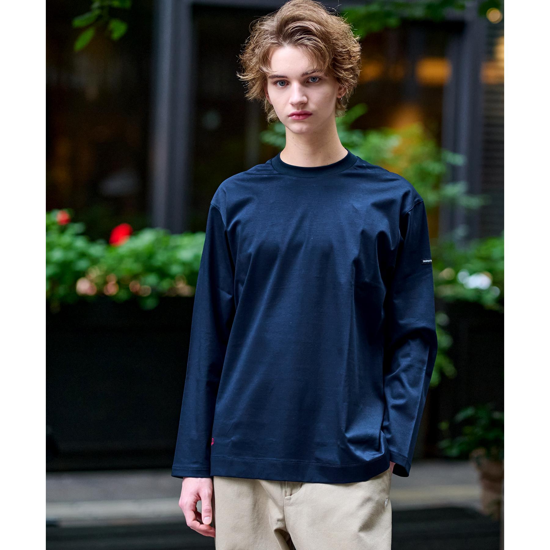ドレステリア DRESSTERIOR 【接触冷感／抗菌防臭／消臭】ICE CLEAR COTTON クルーネックロンT （ブラック(019)） ブラック(019)