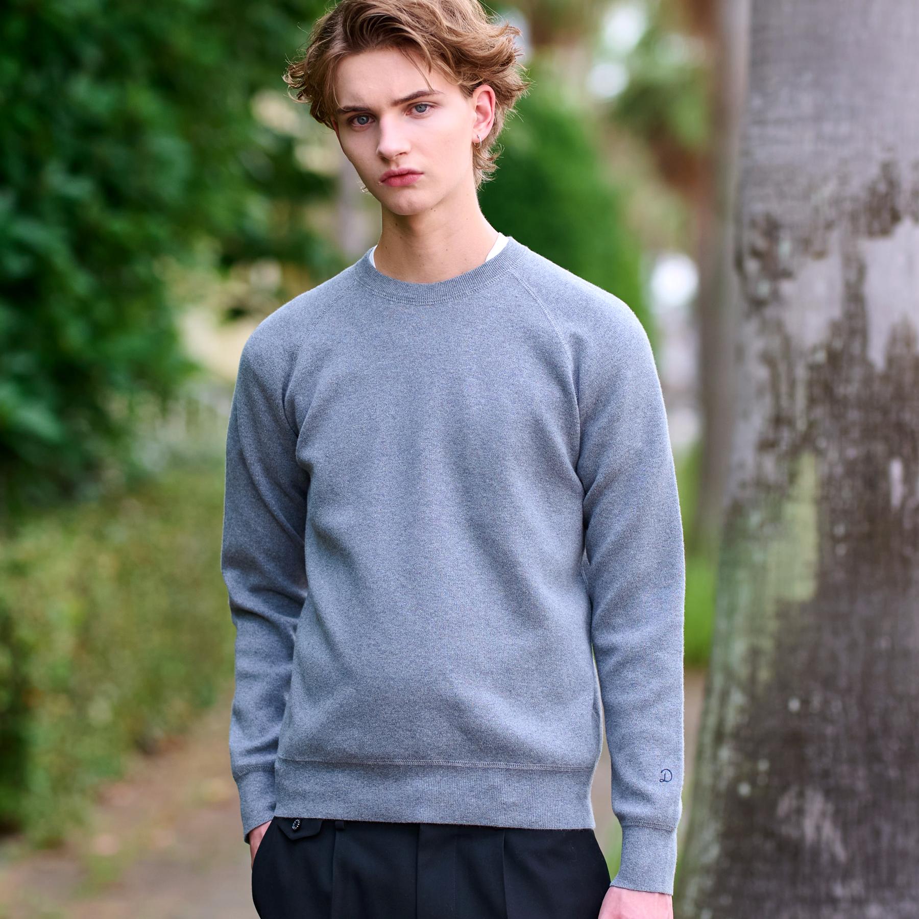 ドレステリア DRESSTERIOR コットンカシミヤスムースニット （グレー(012)） グレー(012)