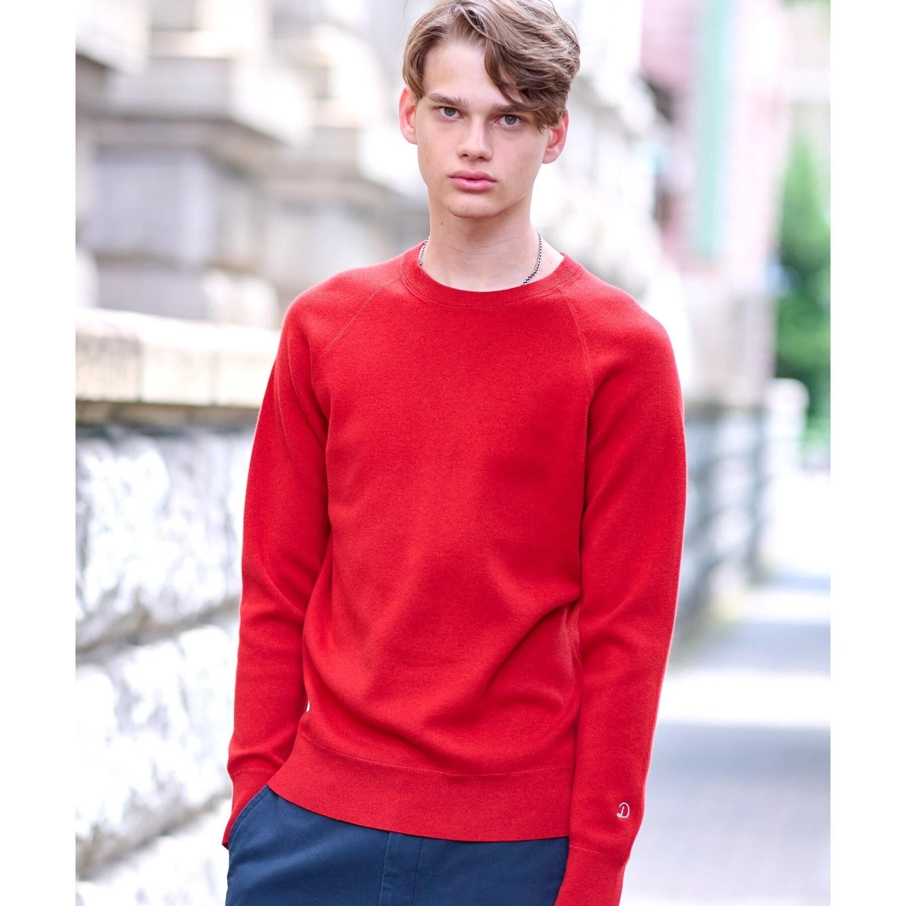 ドレステリア DRESSTERIOR コットンカシミヤスムースニット （レッド(062)） レッド(062)