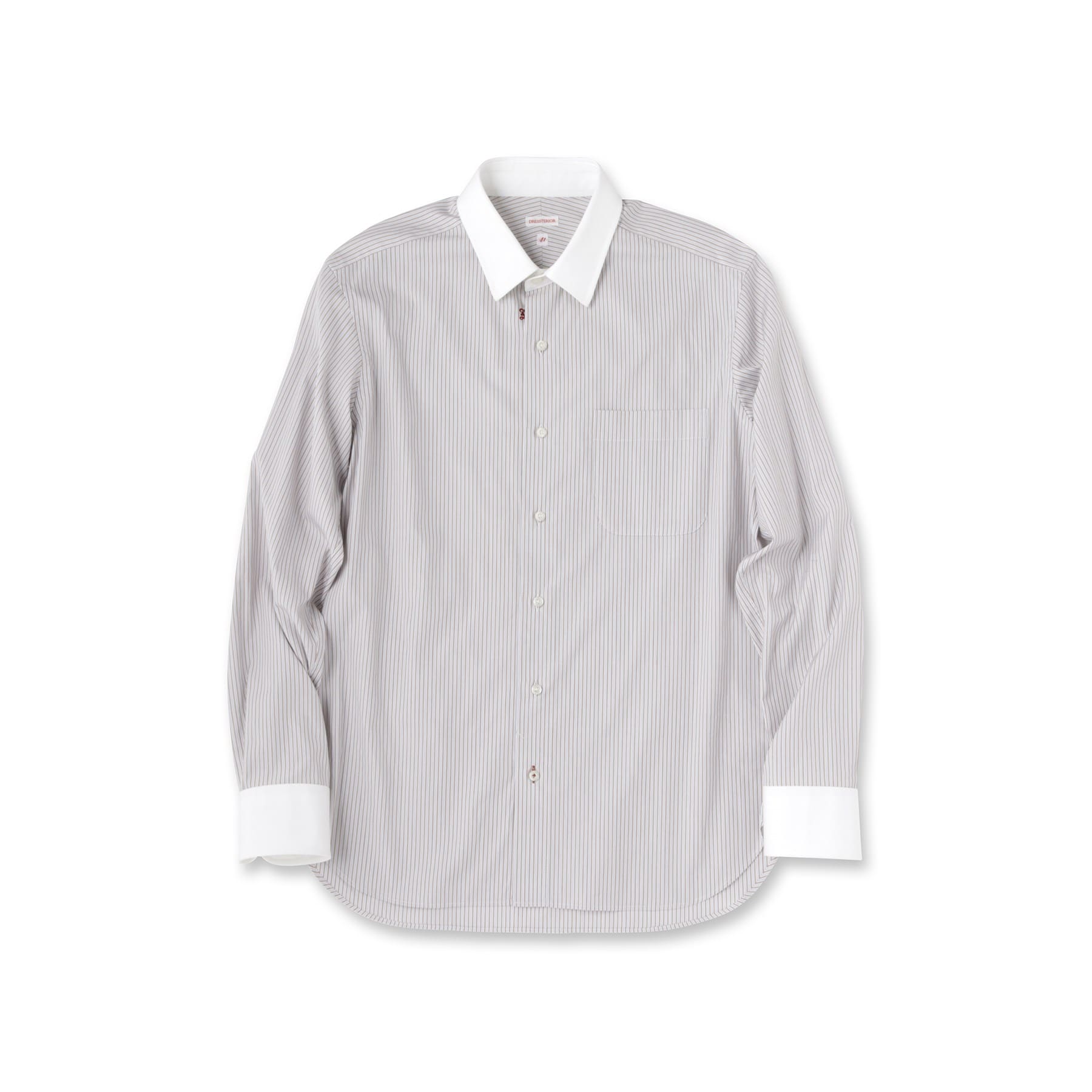 ドレステリア DRESSTERIOR レギュラーカラークレリック ストライプドレスシャツ （ベージュ(352)） ベージュ(352)