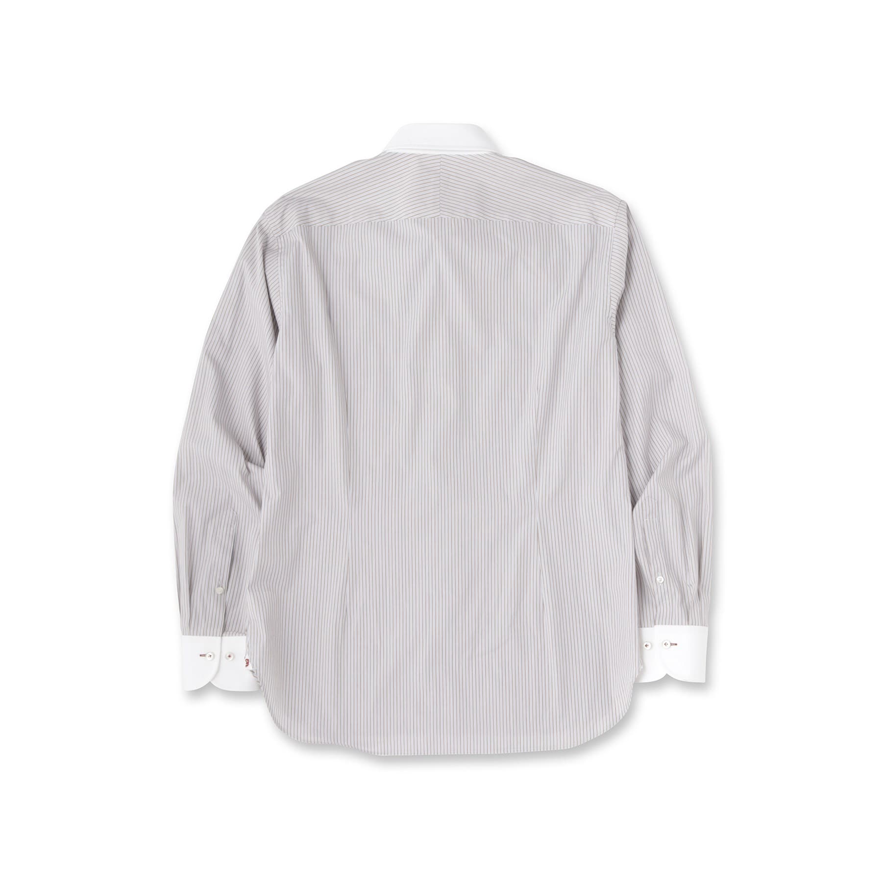 ドレステリア DRESSTERIOR レギュラーカラークレリック ストライプドレスシャツ （ベージュ(352)） ベージュ(352)