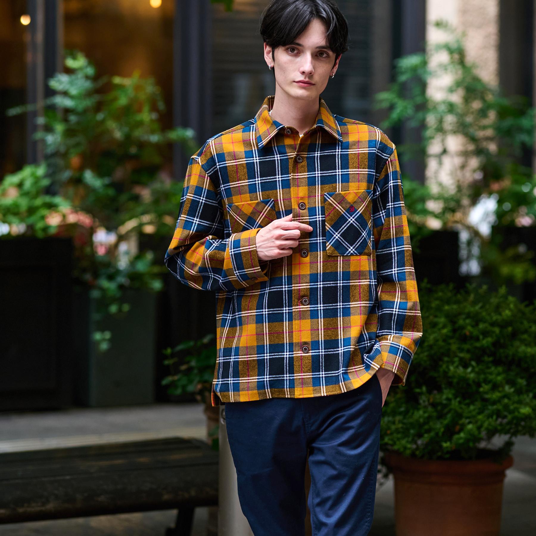 ドレステリア DRESSTERIOR タータンチェック CPOシャツブルゾン （イエロー(232)） イエロー(232)