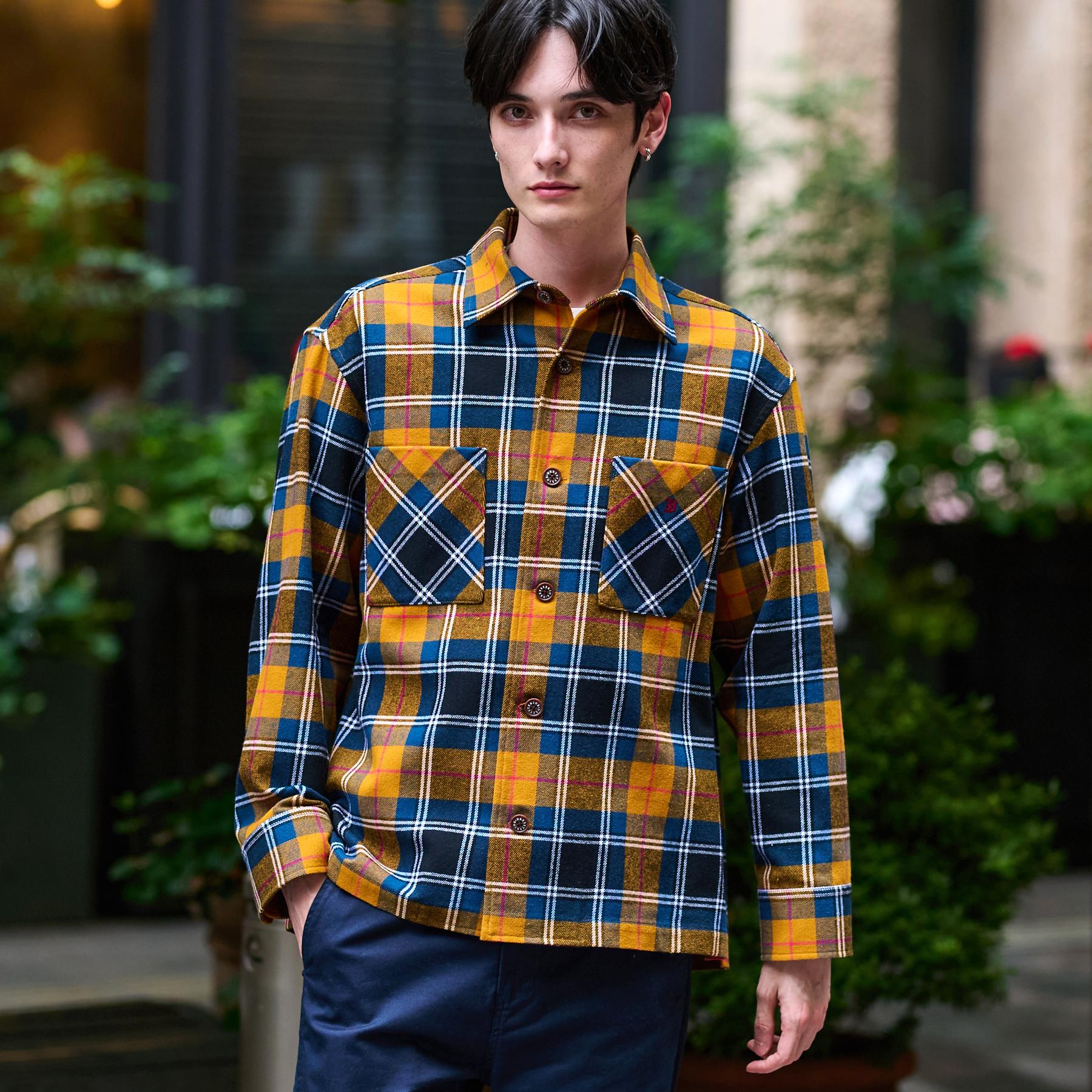 ドレステリア DRESSTERIOR タータンチェック CPOシャツブルゾン （イエロー(232)） イエロー(232)