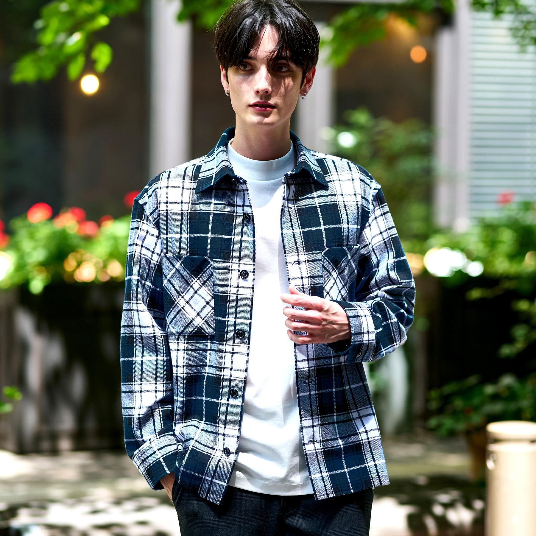 ドレステリア DRESSTERIOR タータンチェック CPOシャツブルゾン （ネイビー(294)） ネイビー(294)