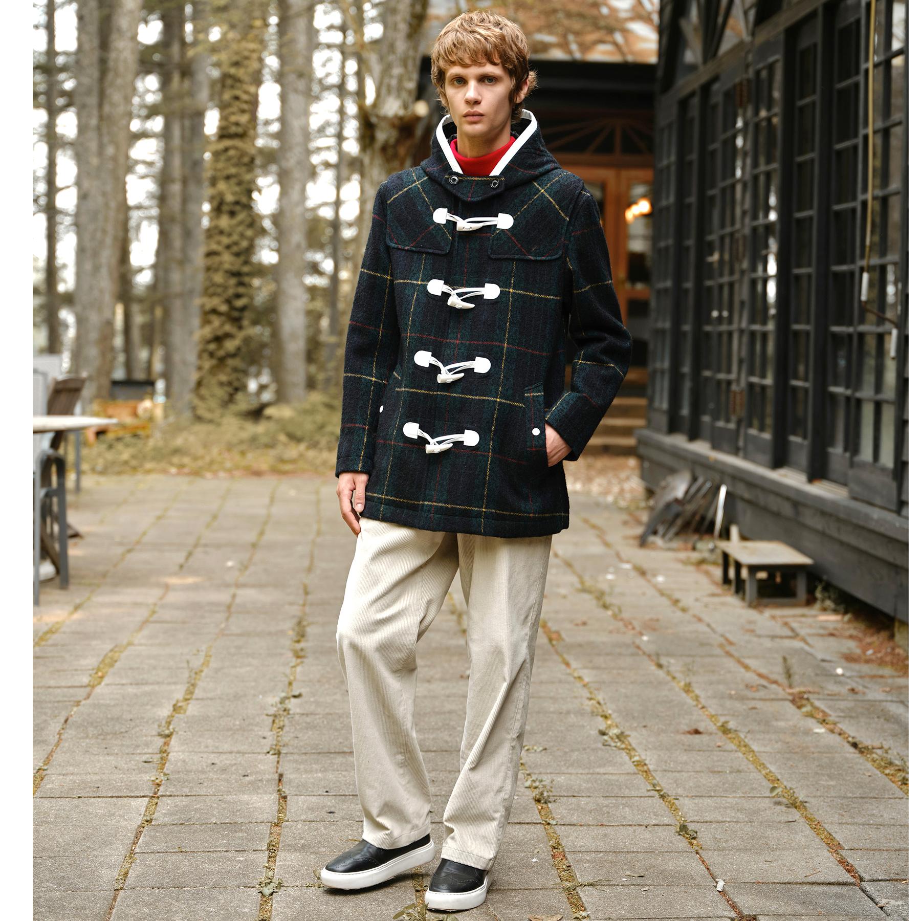 ドレステリア DRESSTERIOR タータンチェック ダッフルジャケット （グリーン(224)） グリーン(224)