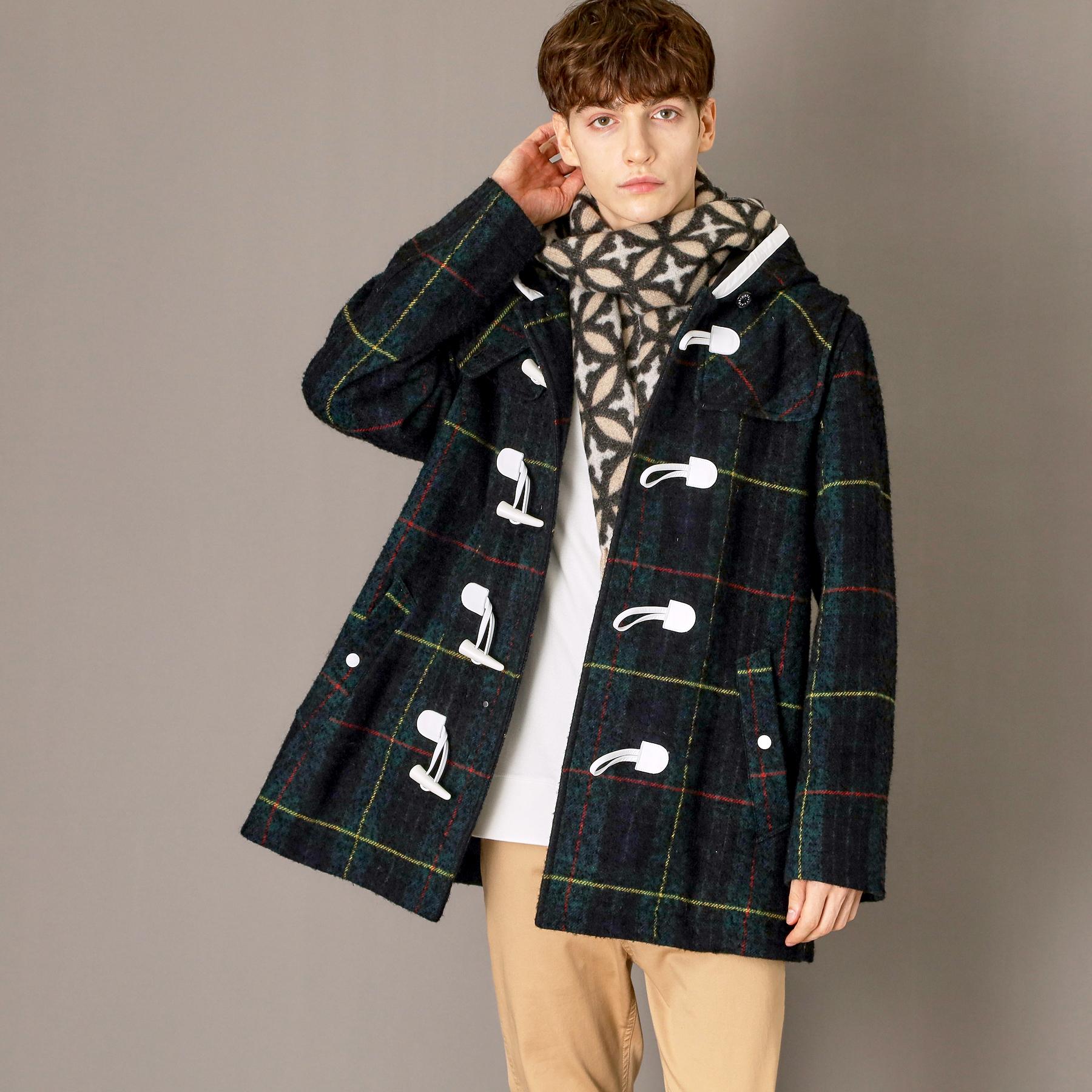 ドレステリア DRESSTERIOR タータンチェック ダッフルジャケット （グリーン(224)） グリーン(224)