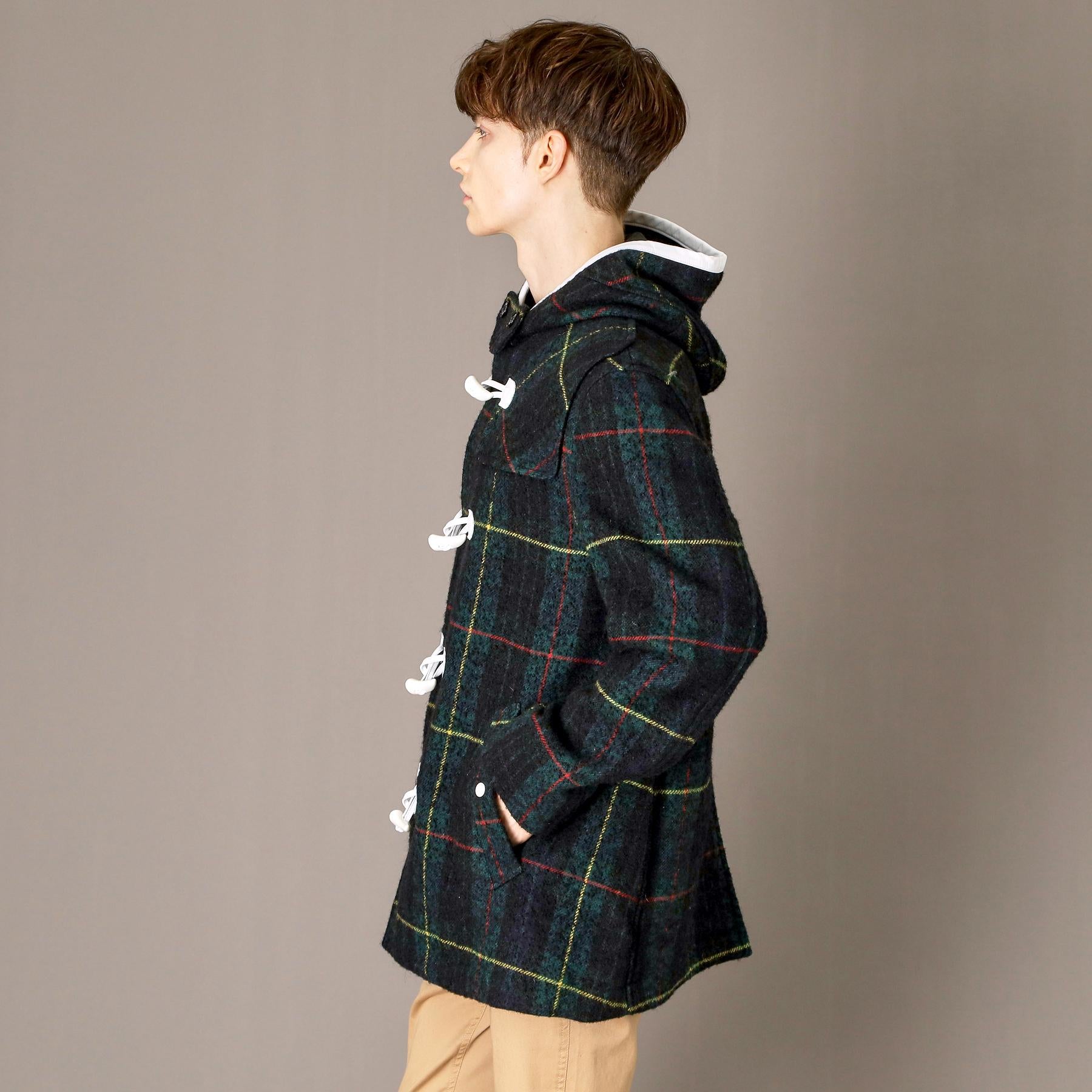 ドレステリア DRESSTERIOR タータンチェック ダッフルジャケット （グリーン(224)） グリーン(224)
