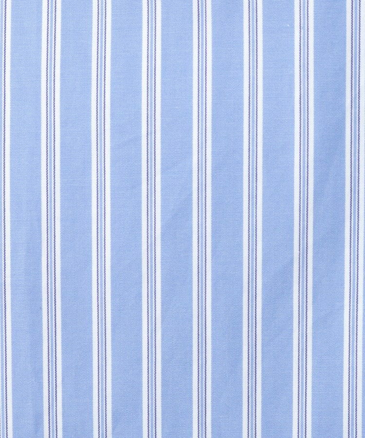ドレステリア DRESSTERIOR バンドカラー ストライプスリークォーターシャツ （ブルー(393)） ブルー(393)