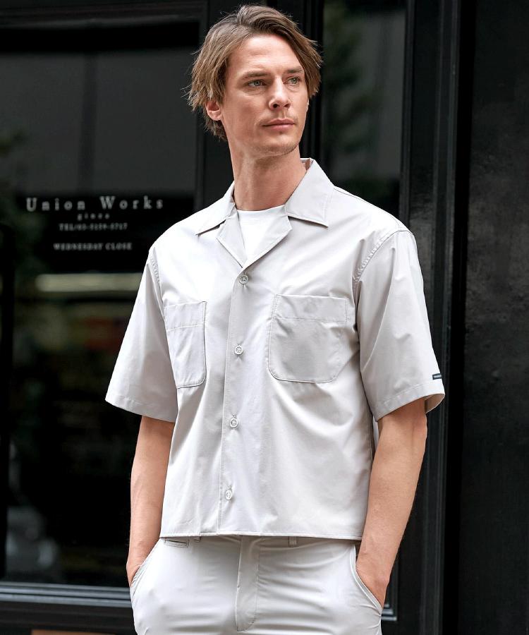 ドレステリア DRESSTERIOR SOLOTEX ストレッチオープンカラーシャツ （ベージュ(052)） ベージュ(052)