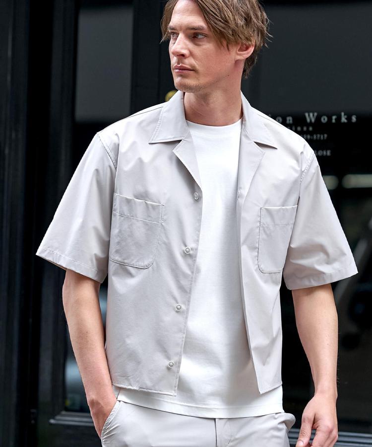 ドレステリア DRESSTERIOR SOLOTEX ストレッチオープンカラーシャツ （ベージュ(052)） ベージュ(052)
