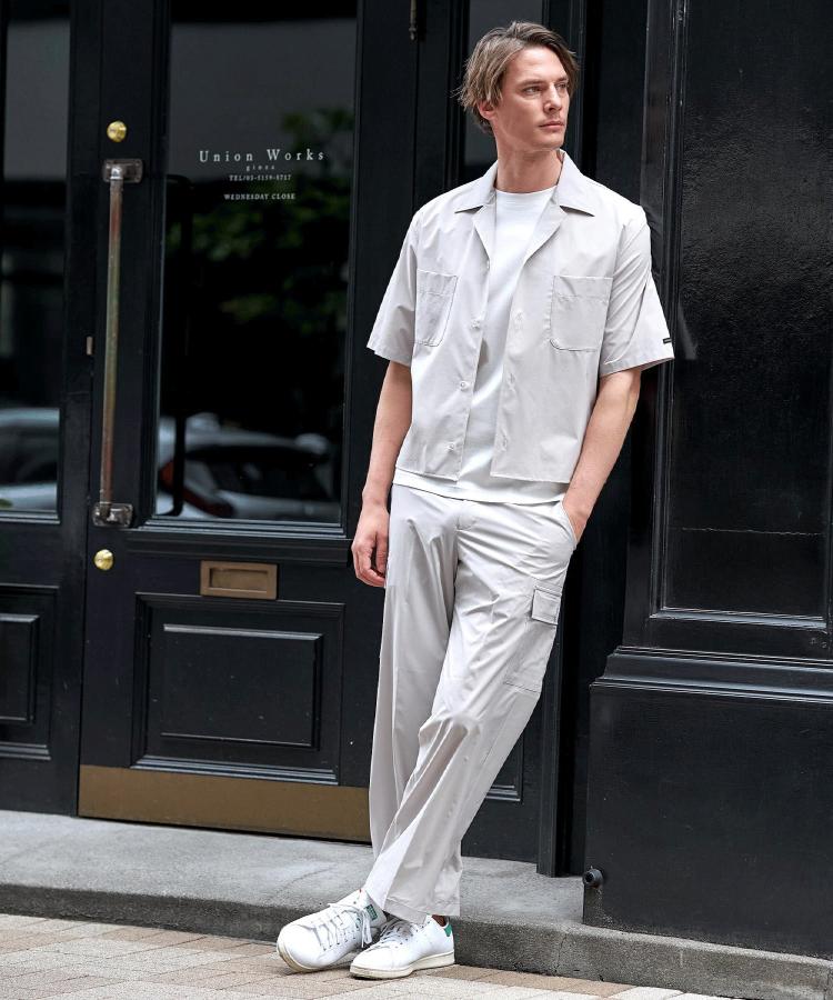 ドレステリア DRESSTERIOR SOLOTEX ストレッチオープンカラーシャツ （ベージュ(052)） ベージュ(052)