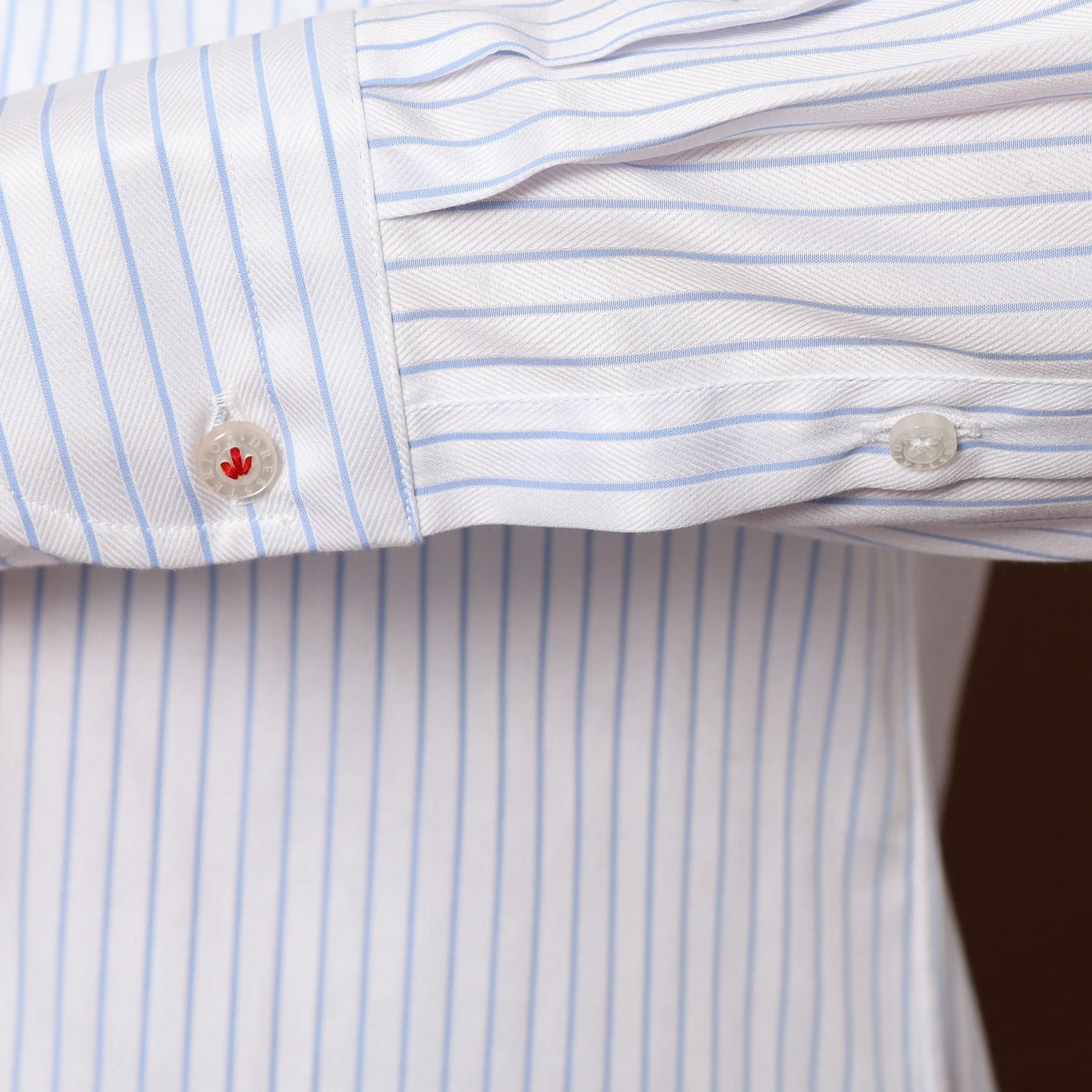 ドレステリア DRESSTERIOR 100／2 ヘリンボーンストライプ ボタンダウンシャツ （ライトブルー(391)） ライトブルー(391)