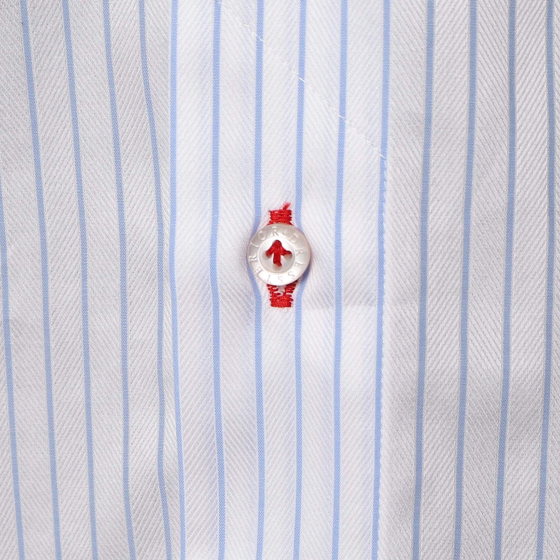 ドレステリア DRESSTERIOR 100／2 ヘリンボーンストライプ ボタンダウンシャツ （ライトブルー(391)） ライトブルー(391)