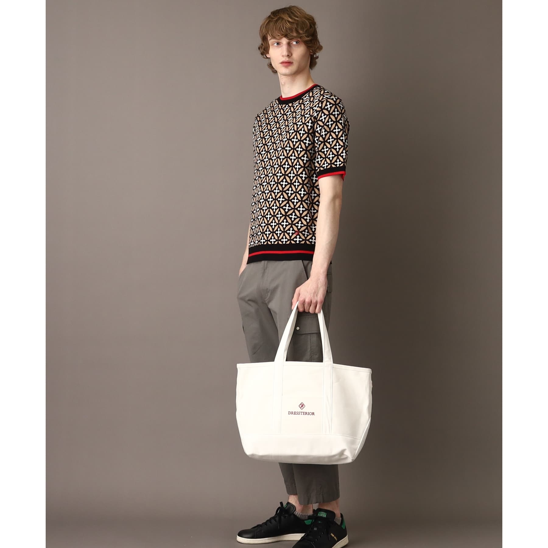 DRESSTERIOR Overlap Circle Short Sleeve Knit