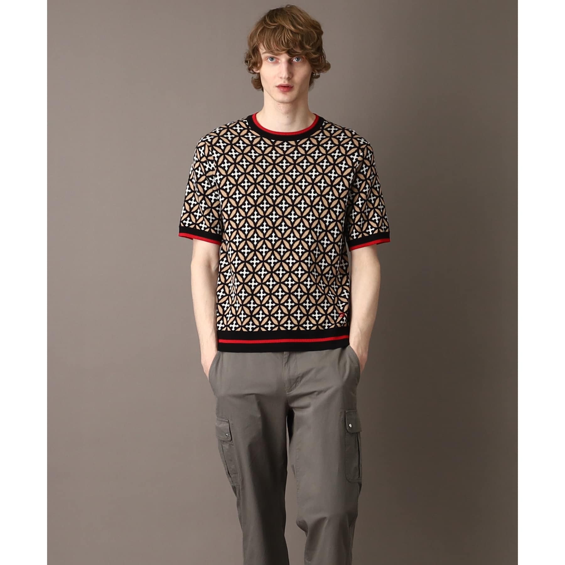 DRESSTERIOR Overlap Circle Short Sleeve Knit