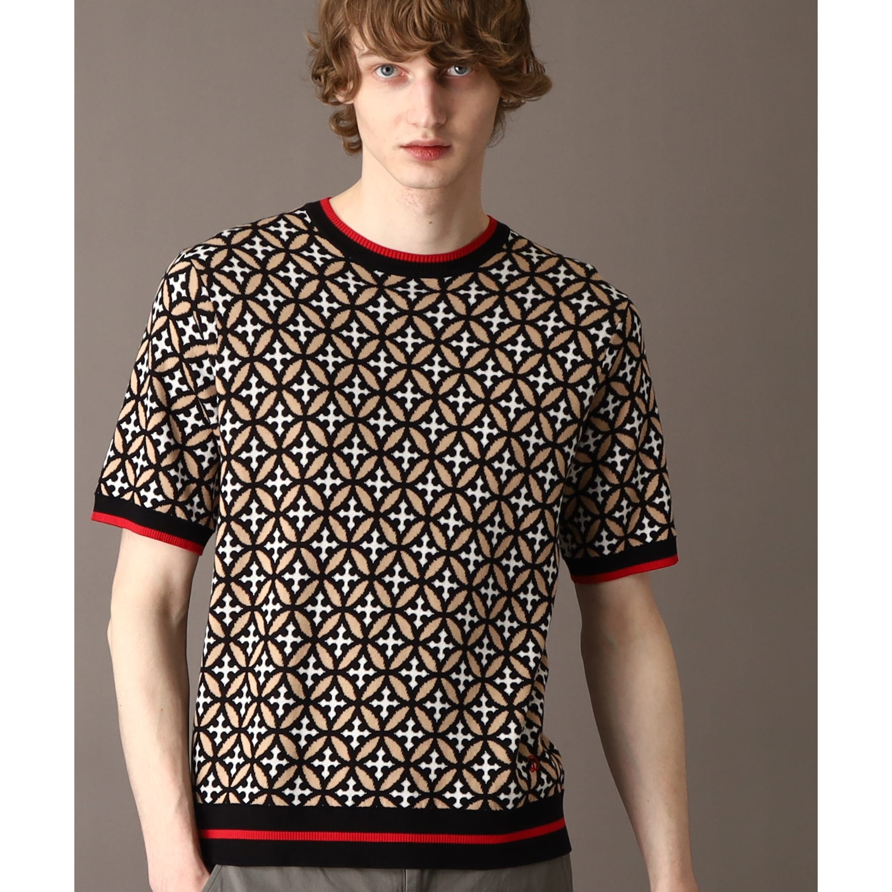 DRESSTERIOR Overlap Circle Short Sleeve Knit