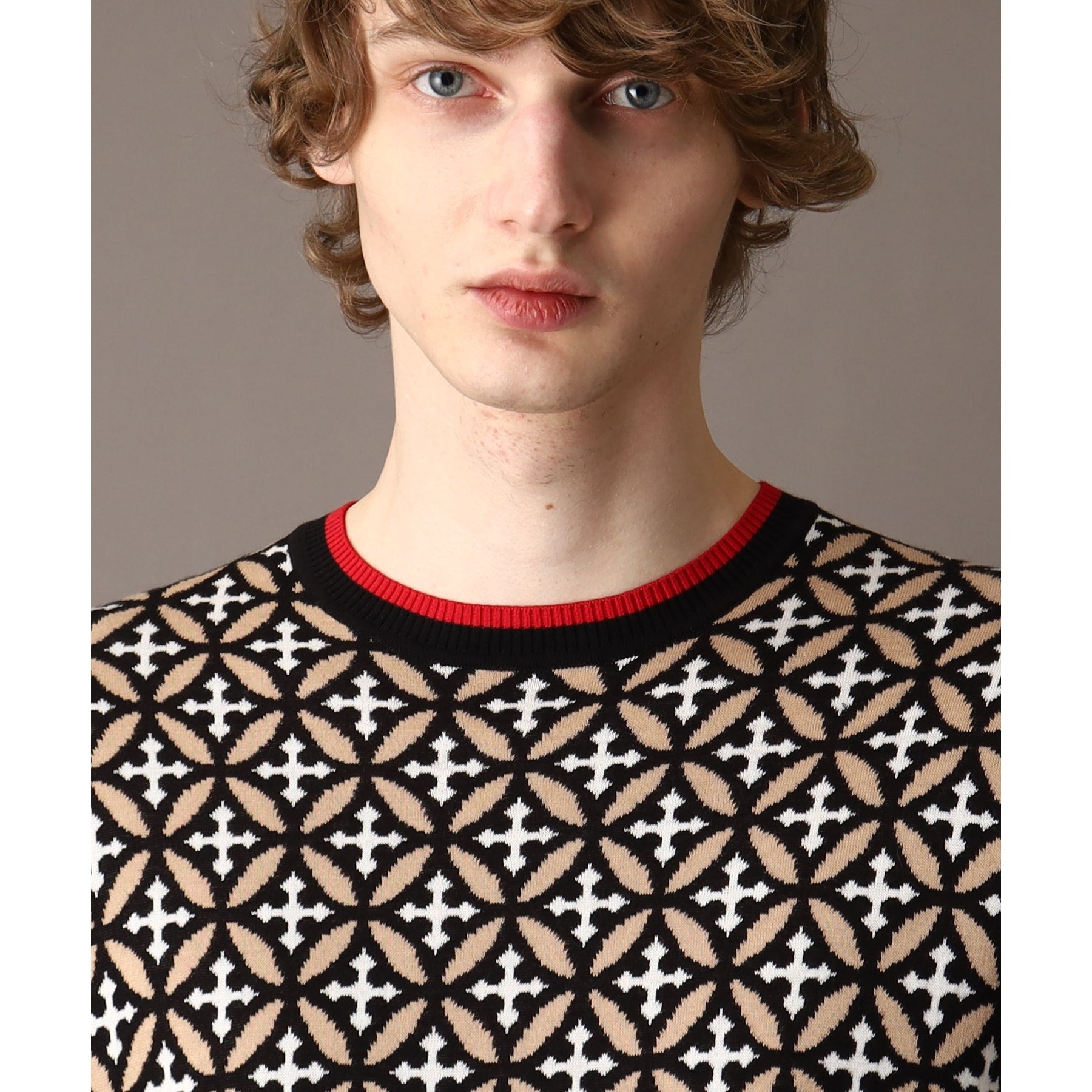 DRESSTERIOR Overlap Circle Short Sleeve Knit