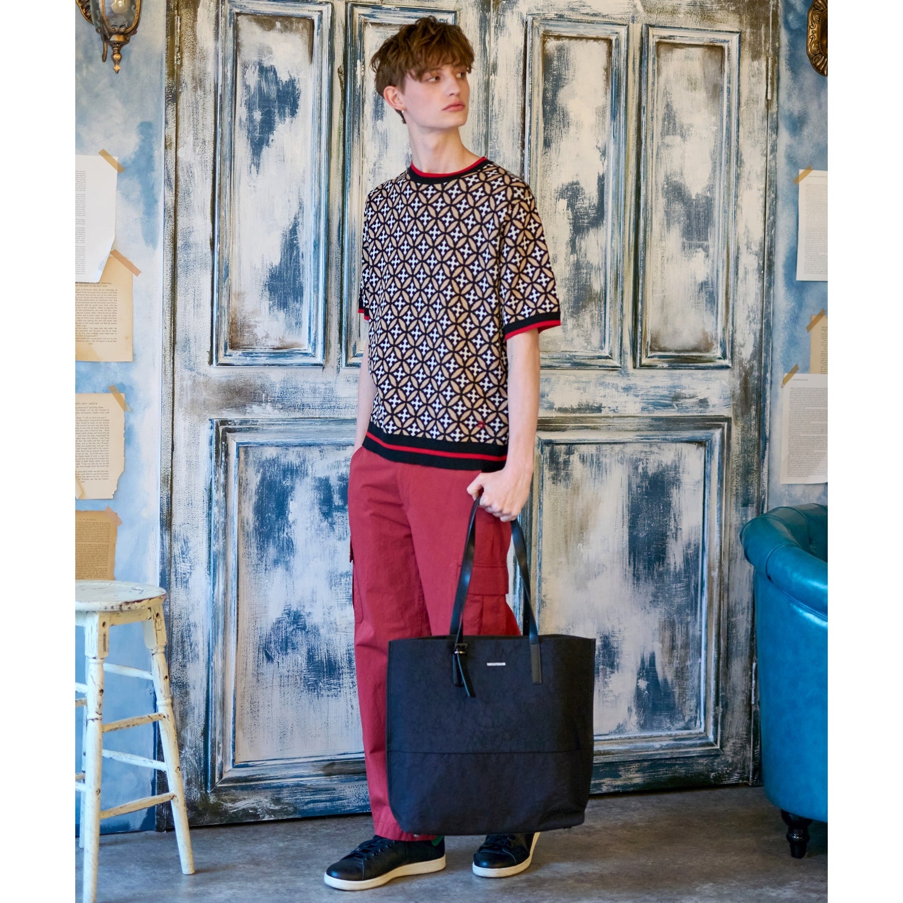 DRESSTERIOR Overlap Circle Short Sleeve Knit
