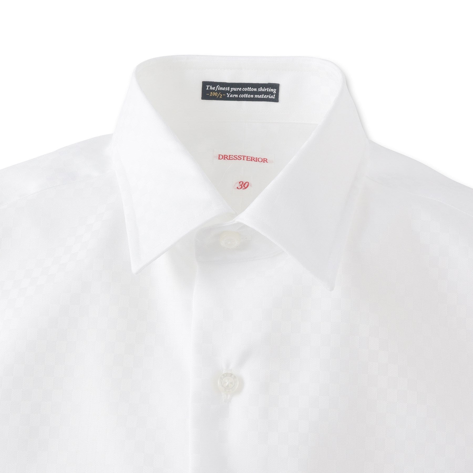 DRESSTERIOR 100 Double Dobby Square Jacquard Shirt