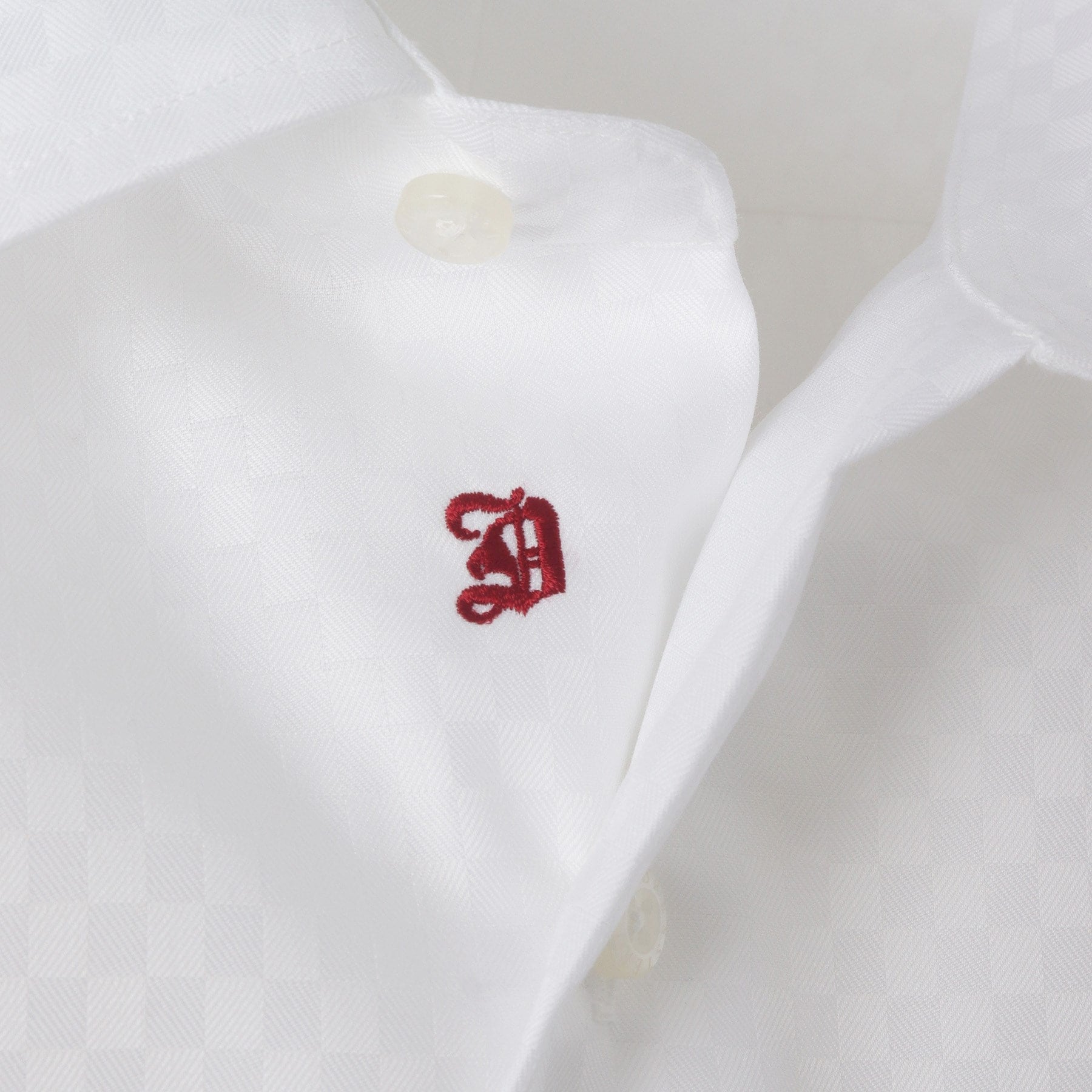 DRESSTERIOR 100 Double Dobby Square Jacquard Shirt