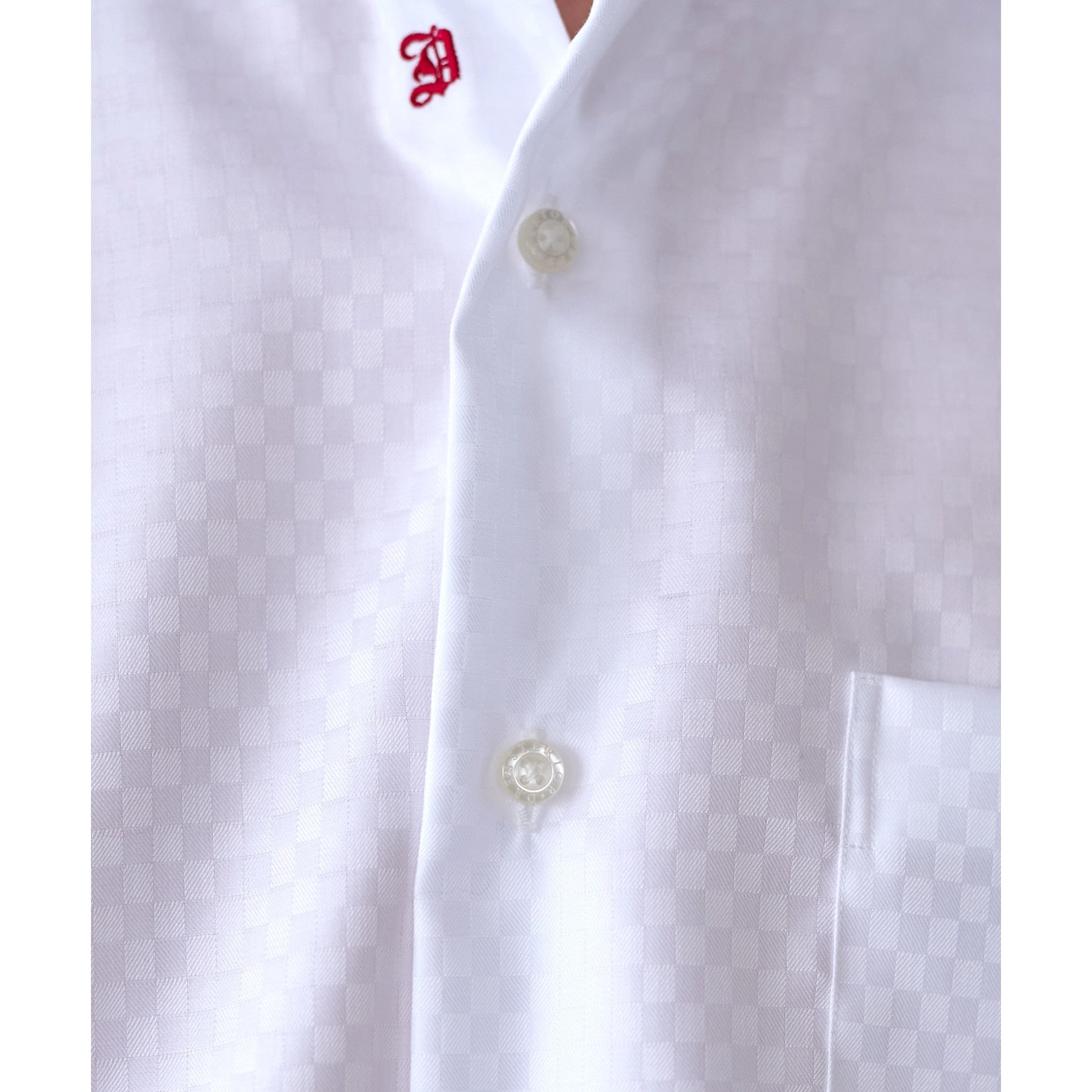 DRESSTERIOR 100 Double Dobby Square Jacquard Shirt