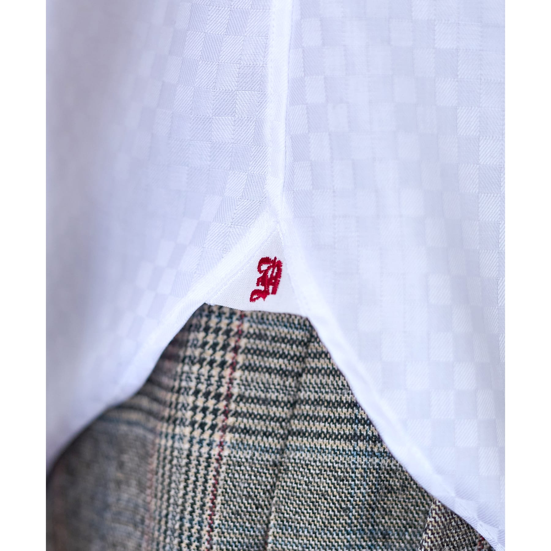 DRESSTERIOR 100 Double Dobby Square Jacquard Shirt