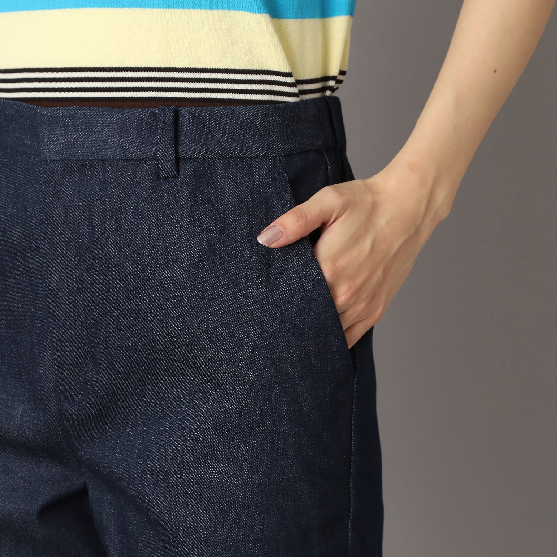 ドレステリア DRESSTERIOR ストレッチデニムテーパードパンツ （ブルー(093)） ブルー(093)