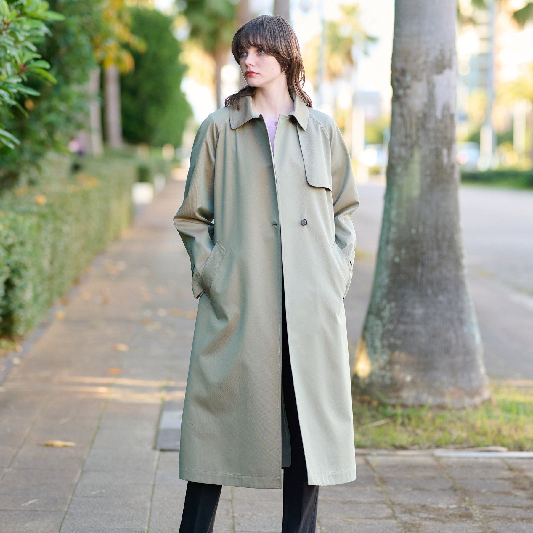 DRESSTERIOR DRESSTERIOR 【Elegant/Beautiful Silhouette】Light Trench Coat