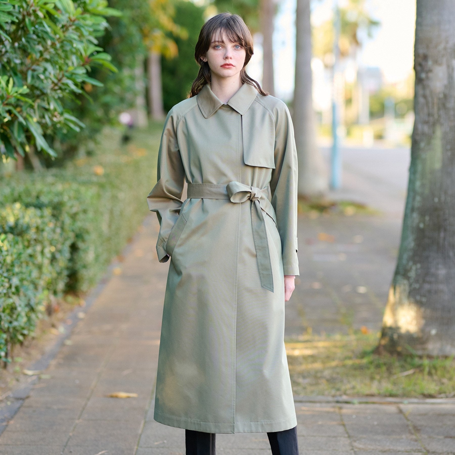 DRESSTERIOR DRESSTERIOR 【Elegant/Beautiful Silhouette】Light Trench Coat