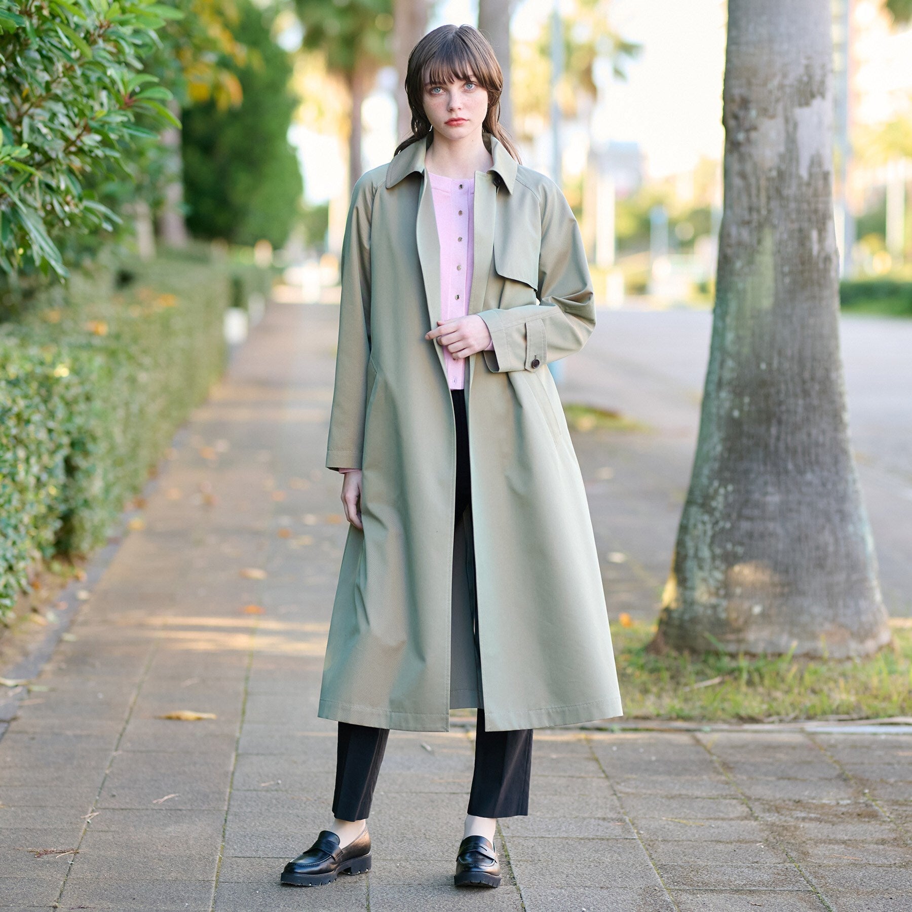 DRESSTERIOR DRESSTERIOR 【Elegant/Beautiful Silhouette】Light Trench Coat