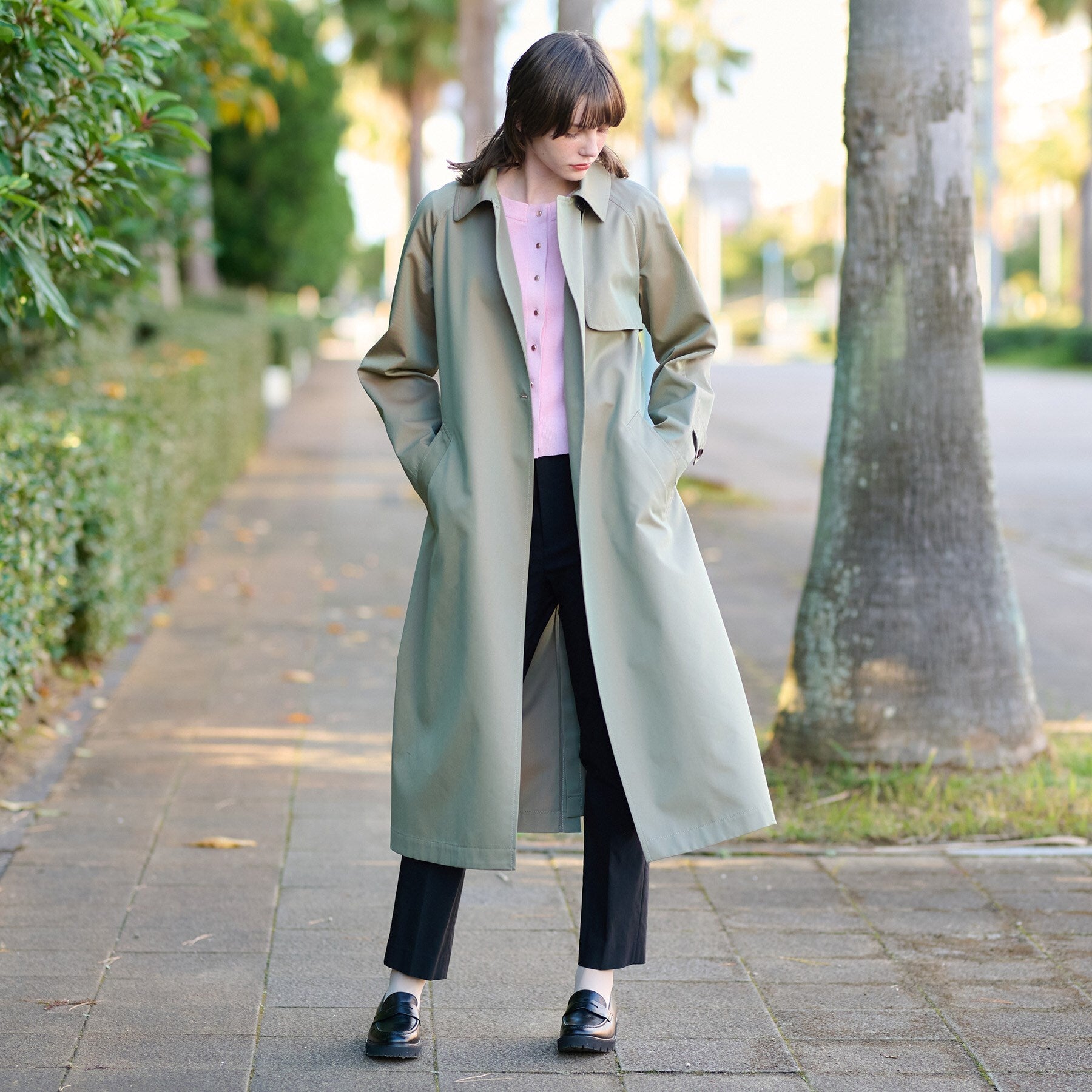 DRESSTERIOR DRESSTERIOR 【Elegant/Beautiful Silhouette】Light Trench Coat