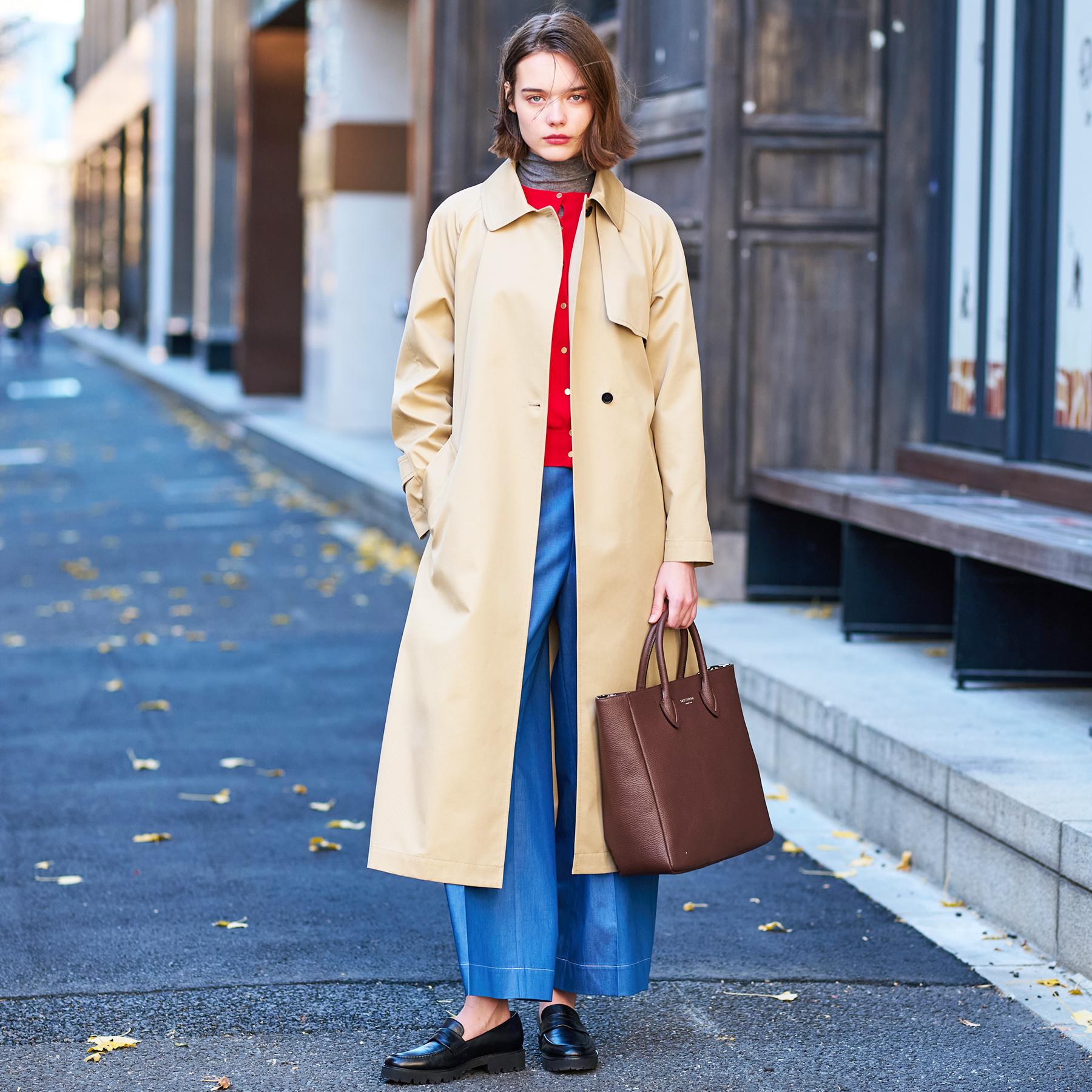 DRESSTERIOR DRESSTERIOR 【Elegant/Beautiful Silhouette】Light Trench Coat