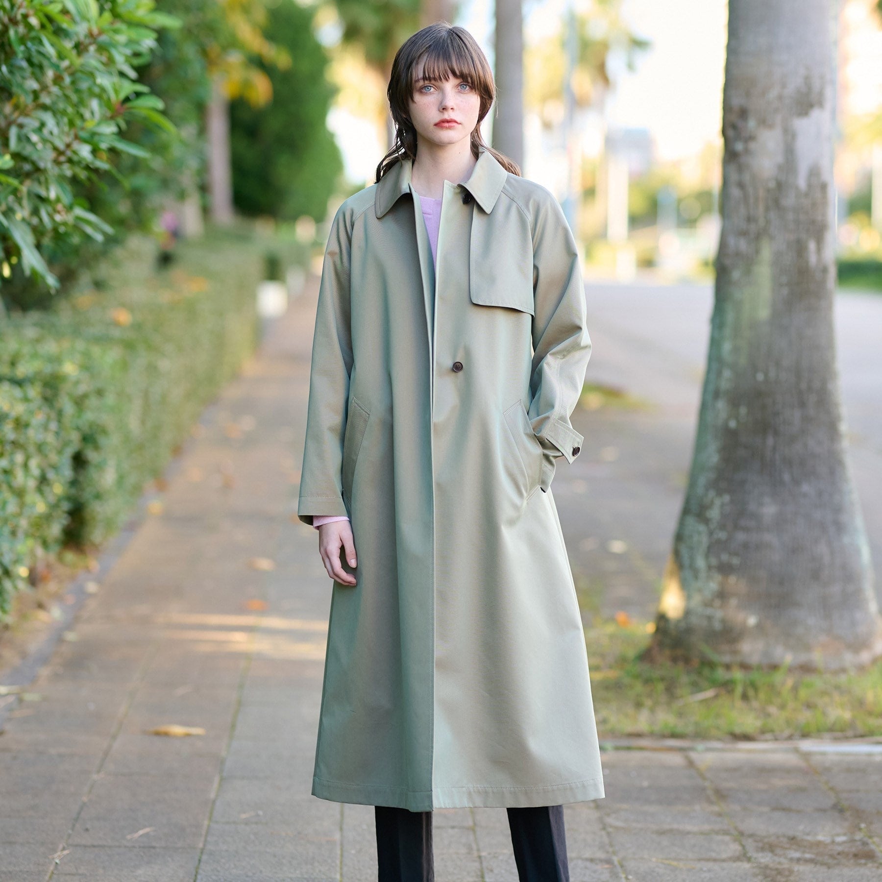 DRESSTERIOR DRESSTERIOR 【Elegant/Beautiful Silhouette】Light Trench Coat