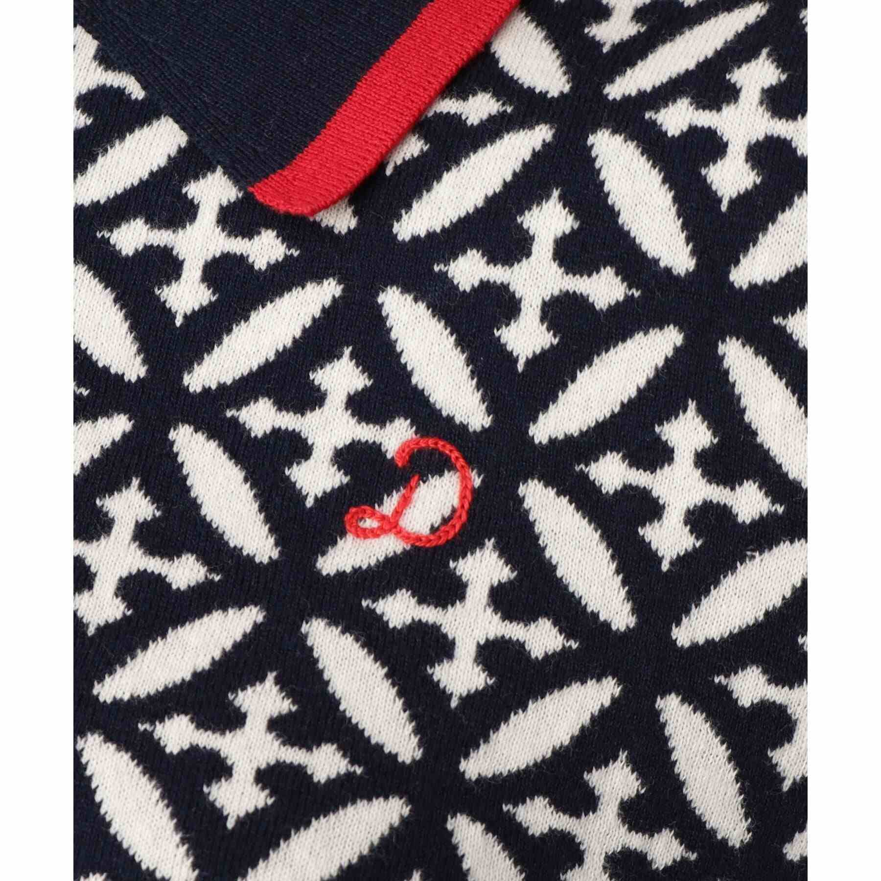 ドレステリア DRESSTERIOR オーバーラップジャカードポロニット （ネイビー(194)） ネイビー(194)