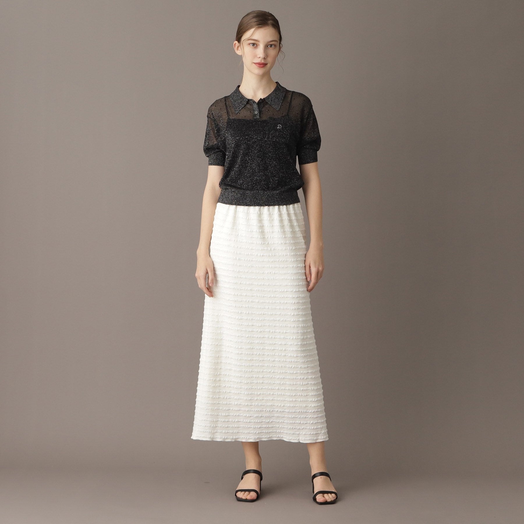 ドレステリア DRESSTERIOR ドットシアーポロ （ベージュ(152)） ベージュ(152)